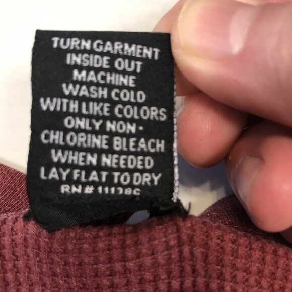 Bleu Ice Mens Sz XXL Shirt Waffle Knit Long Sleeve Crewneck Red New Without Tags - Picture 4 of 11